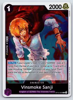 One Piece - OP10-063 - Vinsmoke Sanji - R - US Seller - Image 1