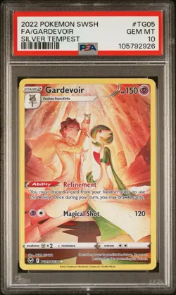2022 Pokemon Sword & Shield Silver Tempest Fa/Gardevoir #TG05 PSA 10 - Image 1