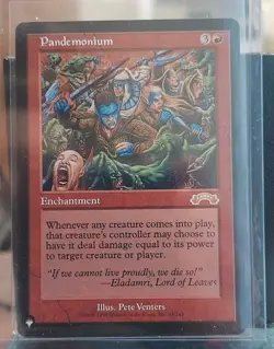 Pandemonium Magic the Gathering Exodus Rare Red Enchantment MtG - Image 1