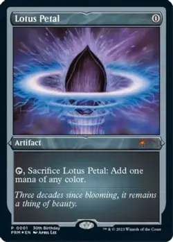 Lotus Petal - Foil Etched NM, English MTG Unique & Misc Promos - Image 1