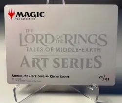 Sauron, the Dark Lord - Gold-Stamped Signature Art Card LOTR Magic NM Card #21 - Image 2