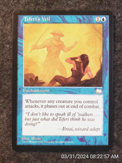 Teferi's Veil Weatherlight NM Blue Uncommon MAGIC THE GATHERING CARD (DS3D1E8) - Image 1