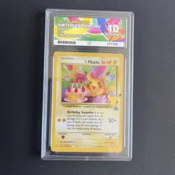 Birthday Pikachu 24 Promo - Pokemon TCG Celebrations- ACE 10 Perfect sub grades - Image 1