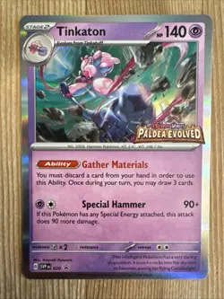 Tinkaton SVP020 Prerelease Black Star Promo Holo Paldea Evolved Pokemon Card NM - Image 1