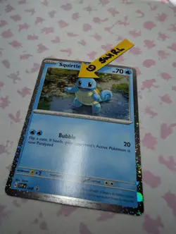 Pokemon Squirtle 151 (Poster) black star promo SVP 048 cosmo holo W/ SWIRL! - Image 4