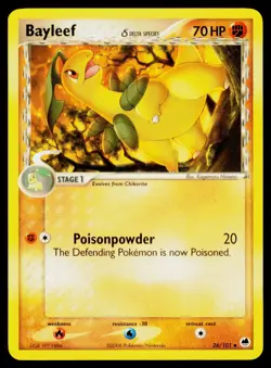 Bayleef Delta Species - Normal 26/101 Uncommon Pokemon Dragon Frontiers NM - Image 1