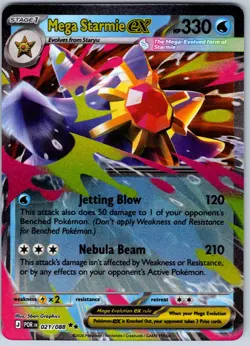 Mega Starmie Ex 021/088 - Double Rare - Perfect Order - Pokemon TCG - Image 1
