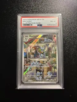 2023 PSA 8 Machoke IR 🔥 Pokemon English Scarlet & Violet 151 #177 Full Art 🔥 - Image 1