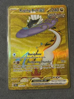 Pokemon Raging Bolt ex 218/162 Full Art Ancient Hyper Rare Holo SV05 Card - Image 1