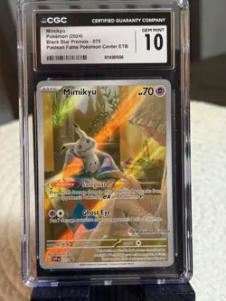 Mimikyu 075 Paldean Fates Pokemon Center Stamped Promo CGC 10 - Image 1