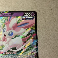 Sylveon V SWSH202 Black Star Promo Full Art Pokemon TCG Card Moderately Played - Image 4