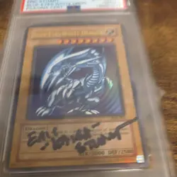 2002 YU-GI-OH! SDK Holo Bleed BLUE-EYES WHITE DRAGON PSA AUTHENTIC AUTO 9 - Image 3