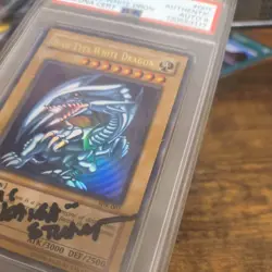 2002 YU-GI-OH! SDK Holo Bleed BLUE-EYES WHITE DRAGON PSA AUTHENTIC AUTO 9 - Image 4