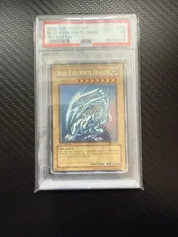 2002 SDK YU-GI-OH! #001 BLUE-EYES WHITE DRGN. VG 1ST EDITION 3 - Image 1