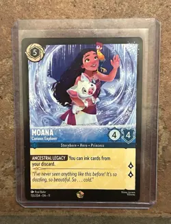 Disney Lorcana Moana Curious Explorer Winterspell EN 11 155/204 Legendary - Image 1