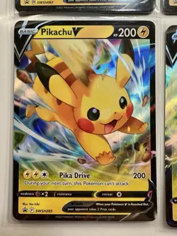 Pokemon TCG Pikachu 8 Card Lot – Sword & Shield Promos & Ex – NM - Image 2