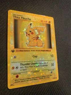 Thicc Pikachu (Alternative Custom Art ) Holografic Card - Image 2