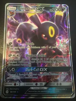 Umbreon GX 80/149 - Holo Ultra Rare - SM Sun & Moon Base 2017 - Pokemon Card - Image 1