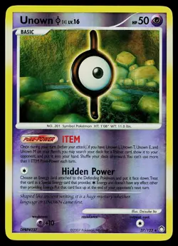 Pokemon Card - Unown [I] Mysterious Treasures 37/123 Rare Reverse Holo - Image 1