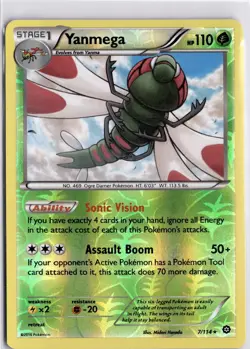 Pokemon TCG Yanmega 7/114 XY Steam Siege Reverse Holo Rare Card TCG - Image 3
