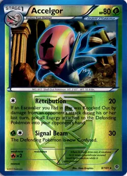 Accelgor (Team Plasma) 8/101 Reverse Holo Plasma Blast Pokemon Card TCG - Image 1