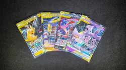 2019 Sun & Moon Japanese Tag All-Stars Tag Team Lot (4) Cards Mewtwo Mew Pikachu - Image 1