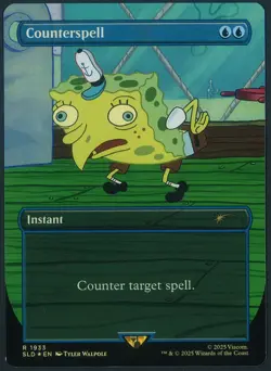 Counterspell (Rainbow Foil) 1933 R Secret Lair Spongebob Squarepants Near Mint - Image 1