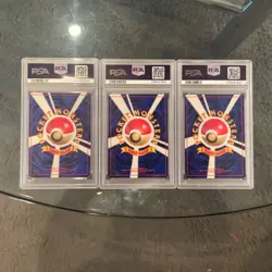 Pokemon 1996 Japanese Base Set No Rarity Lot of 3 Cards (PSA 6/8/8) - Image 5