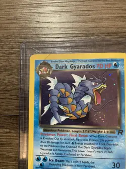 2000 Pokemon Team Rocket Dark Gyarados 8/82 Holo Swirl LP Rare - Image 5