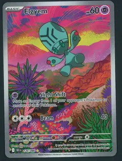 Elgyem 120/086 Illustration Rare Pokemon Scarlet & Violet Black Bolt Near Mint - Image 1