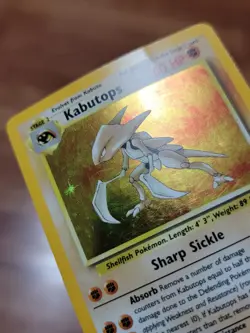 Kabutops - PL%% Holo Rare Vintage WotC 1999 English 9/62 Fossil Set Pokemon Card - Image 2