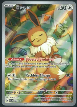 Eevee SVP 173 Promo Illustration Rare Pokemon Prismatic Evolutions Near Mint - Image 1