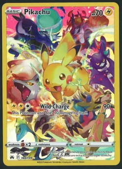 Pikachu 160/159 Secret Rare Pokemon Sword & Shield Crown Zenith Near Mint - Image 1