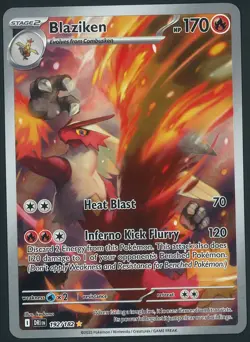 Blaziken 192/182 Illustration Rare Pokemon SV Destined Rivals Near Mint - Image 1