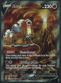 Entei V GG36/GG70 Pokemon Sword & Shield Crown Zenith Near Mint #2 - Image 1