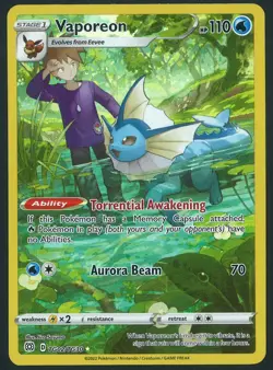 Vaporeon TG02/TG30 Pokemon Sword & Shield Brilliant Stars Near Mint - Image 1