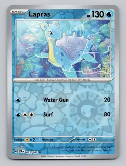 Reverse Holo Lapras 31/142 Uncommon Stellar Crown Pokemon - Image 1