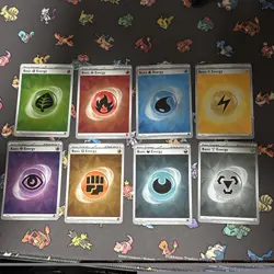 Pokemon Prismatic Evolutions Cracked Ice Holo Basic Energy Complete Set of 8 - Image 1