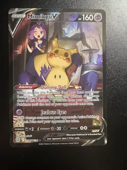 Mimikyu v TG16/TG30 Sword & Shield Brilliant Stars Holo Secret Rare Pokemon TCG - Image 1