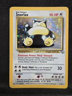 Vintage Pokemon TCG - Jungle - Unlimited Snorlax 11/64 Holo: LP++ - Image 1