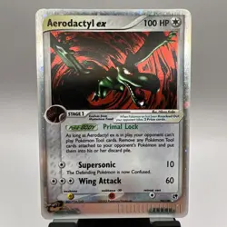Aerodactyl ex Holo Ultra Rare Sandstorm 94/100 Pokemon TCG Damaged - Image 1