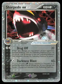 Sharpedo ex 104/107 Holo | PL | Deoxys | Pokemon TCG - 2005 - Image 1