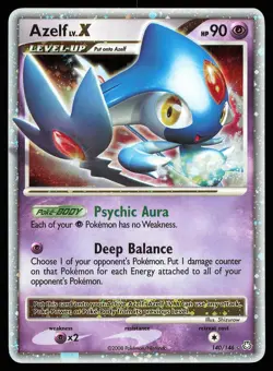 Azelf LV.X 140/146 Holo | MP | Legends Awakened | Pokemon TCG - 2008 - Image 1
