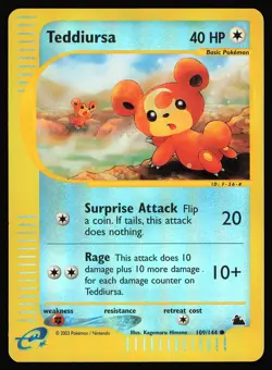 Teddiursa 109/144 Reverse Holo | MP | Skyridge | Pokemon TCG - 2003 - Image 1