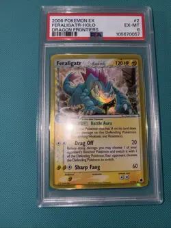 2006 Pokemon EX Feraligatr Holo Dragon Frontiers #2 PSA 6 - Image 1