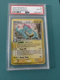 2006 Pokemon EX Feraligatr Holo Dragon Frontiers #2 PSA 6 - Image 5