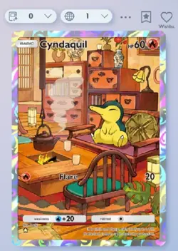 Pokemon TCG Pocket - Cyndaquil ⭐ Wisdom Of Sea And Sky - English - Image 1