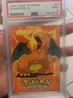 1999 Pokemon Topps Movie Edition Charizard #E6 PSA 9 - Image 1
