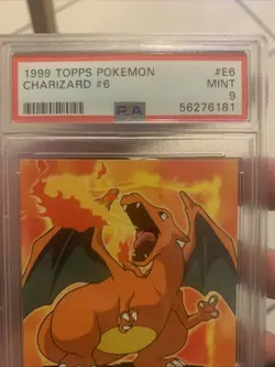 1999 Pokemon Topps Movie Edition Charizard #E6 PSA 9 - Image 3