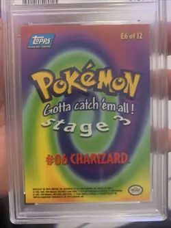 1999 Pokemon Topps Movie Edition Charizard #E6 PSA 9 - Image 4